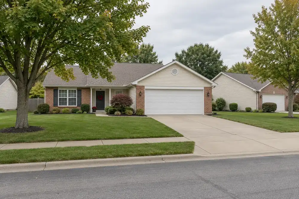 Illustration of a typical residential street in the Martinsville, IN area